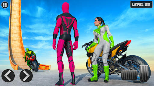 Superhero Bike Stunt Games 3D screenshot 1