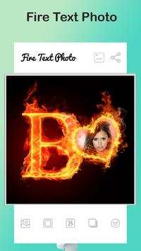 Fire Text Photo Frame screenshot 1