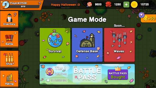 Zombie Battle Royale : 2D Tower Defense Online screenshot 1