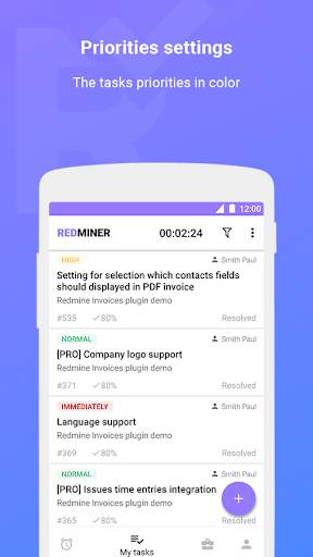 Redminer: projects and tasks Redmine screenshot 2