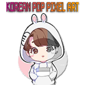 Pixel Art Korean Pop Style icon