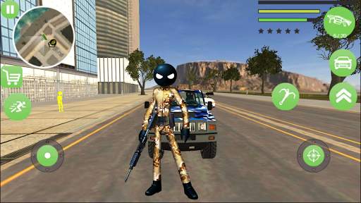 US Stickman Army Stickman Rope Hero Simulator screenshot 1