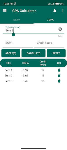 NUML GPA Calculator screenshot 4
