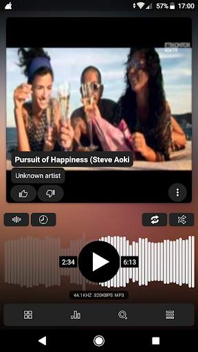 Poweramp v3 skin minimalist da screenshot 3