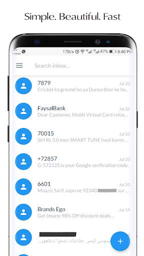 SMS Dual - Android Messaging App screenshot 1