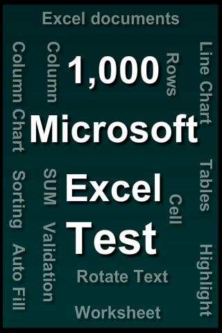 Free Microsoft Excel Test screenshot 1