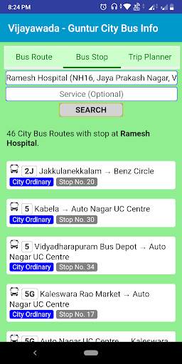 Amaravati, Vijayawada, Guntur APSRTC City Bus Info screenshot 6