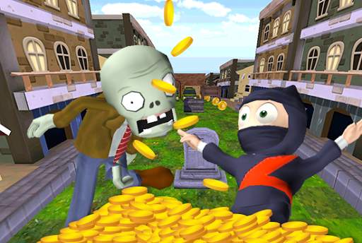 3D Zombie VS Ninja Sufers Run screenshot 3