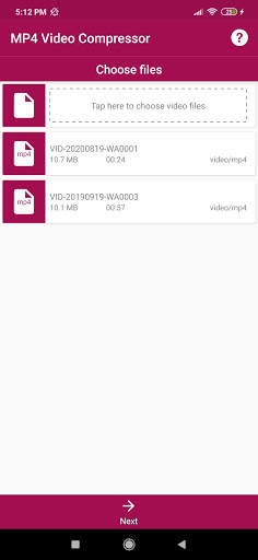 MP4 Video Compressor (Free) screenshot 1