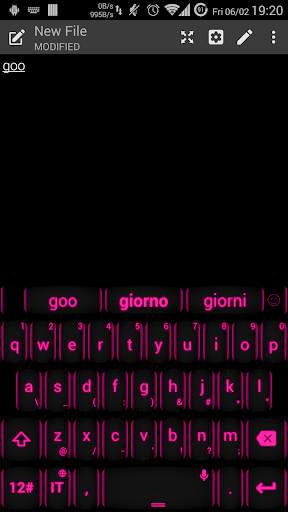 Keyboard Theme Neon Pink screenshot 3
