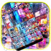 Colorful Broken Glass Keyboard Theme 10001001