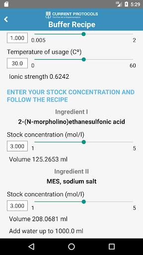 Biological Buffer Calculator screenshot 2