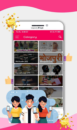 Tinzo Video Status: Earn Money and WA Status Saver screenshot 2
