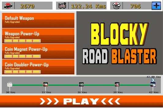 Blocky Road Blaster - Gun Race screenshot 4