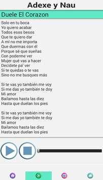 Adexe y Nau  Musica Letras 2 تصوير الشاشة