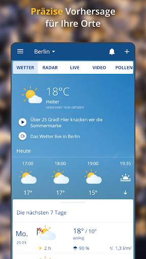 wetter.com Wetter & Regenradar screenshot 1