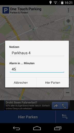 One Touch Parking Auto finden screenshot 3