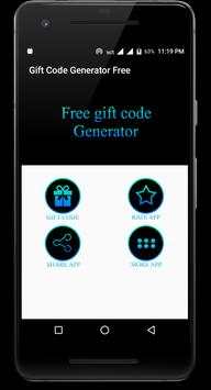 Gift Code Generator 2018 screenshot 1