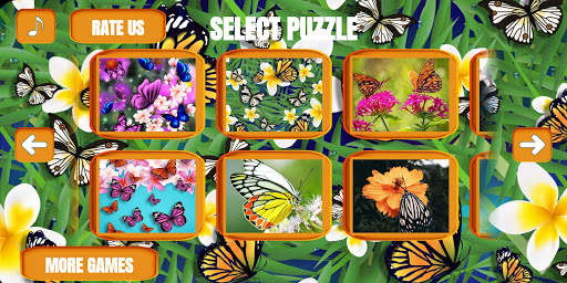 Butterfly jigsaw puzzle screenshot 1