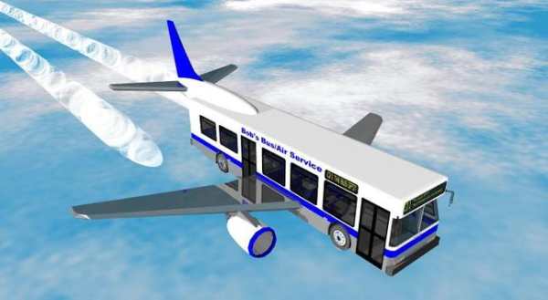 Flying Bus Simulator Free 2016 screenshot 4