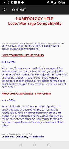 OkTickIT  Love/ Marriage Match screenshot 7