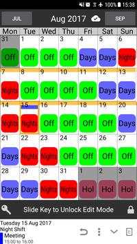 Shift Work Calendar 2018 6 تصوير الشاشة