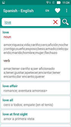 Spanish English offline dict. скриншот 2