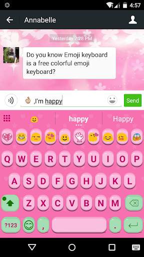 Pink Jelly Emoji Keyboard Skin screenshot 5