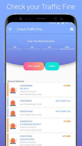 Bangalore Traffic Ticket Challan Check Auto Fare screenshot 2