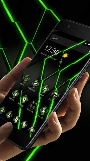 Green Neon Light Technology Theme screenshot 3