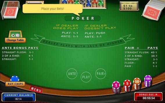 Three Card Poker screenshot 1