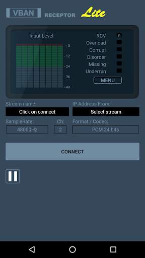VBAN Receptor Lite screenshot 1