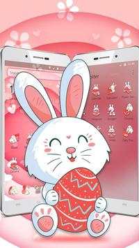 Pink Cute Bunny Launcher Theme screenshot 3