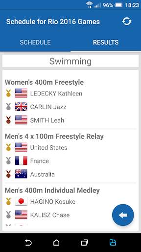 Schedule for Rio 2016 Games screenshot 4