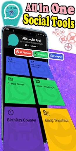 AIO Social Tool - Social Media Chatting Buddy screenshot 1