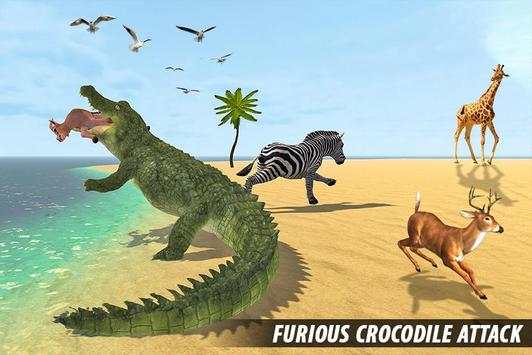 Crocodile Attack Sim: Wild Animal Family Games screenshot 11