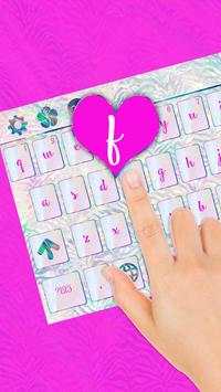 Holographic Rainbow Zebra Keyboard Theme screenshot 2