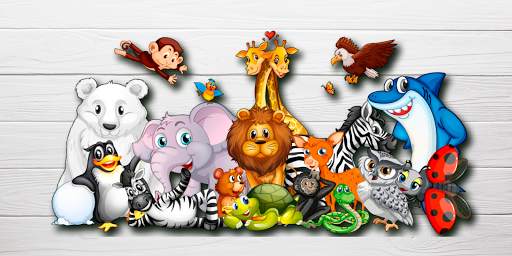 Kids puzzles, feed the animals, learn English screenshot 1