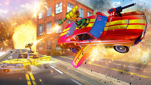 Flying Car Shooting - Car Game screenshot 4