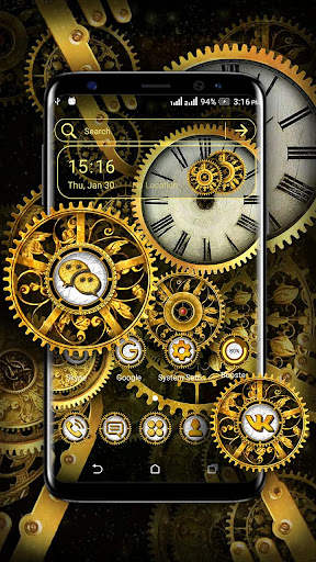 Machine Clock Launcher Theme screenshot 1