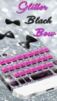 Glitter Black Bow Theme screenshot 1