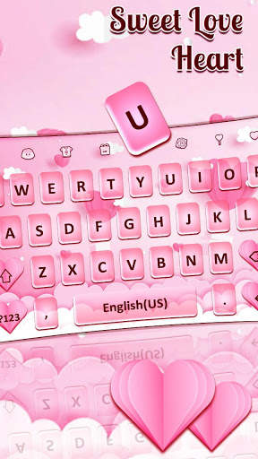Sweet Love Heart Keyboard-Love You screenshot 1
