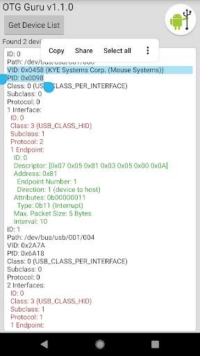 OTG Guru - List USB devices screenshot 3