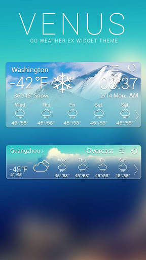 VENUS THEME GO WEATHER EX screenshot 2