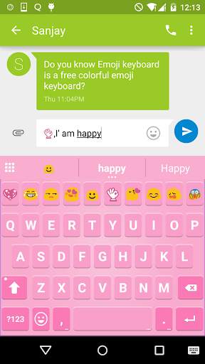Classic Pink Emoji Keyboard screenshot 5