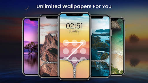 Diamond Zipper Lock Screen screenshot 1