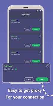 Proxy for telegram - MTProto & Socks : TeleVPN 1 تصوير الشاشة