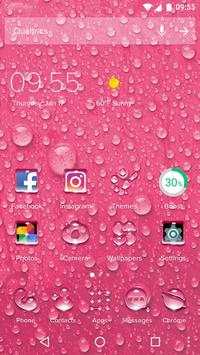 Pink Rain Drops Theme screenshot 1