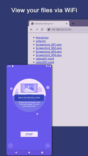 HTTP File Server (View files via PC browser) скриншот 1