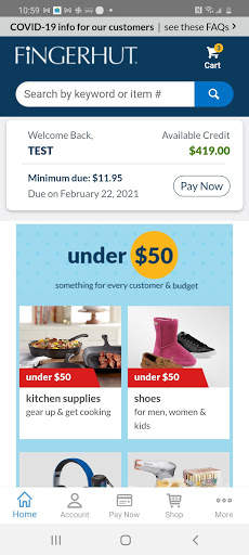 Fingerhut Mobile screenshot 1